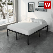 Load image into Gallery viewer, Queen Steel Platform Bed Frame with storage