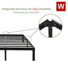 Load image into Gallery viewer, Queen Steel Platform Bed Frame with storage