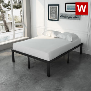 Full Steel Bed Frame - Platform Bed with Heavy Duty Steel Frame - Height 14"