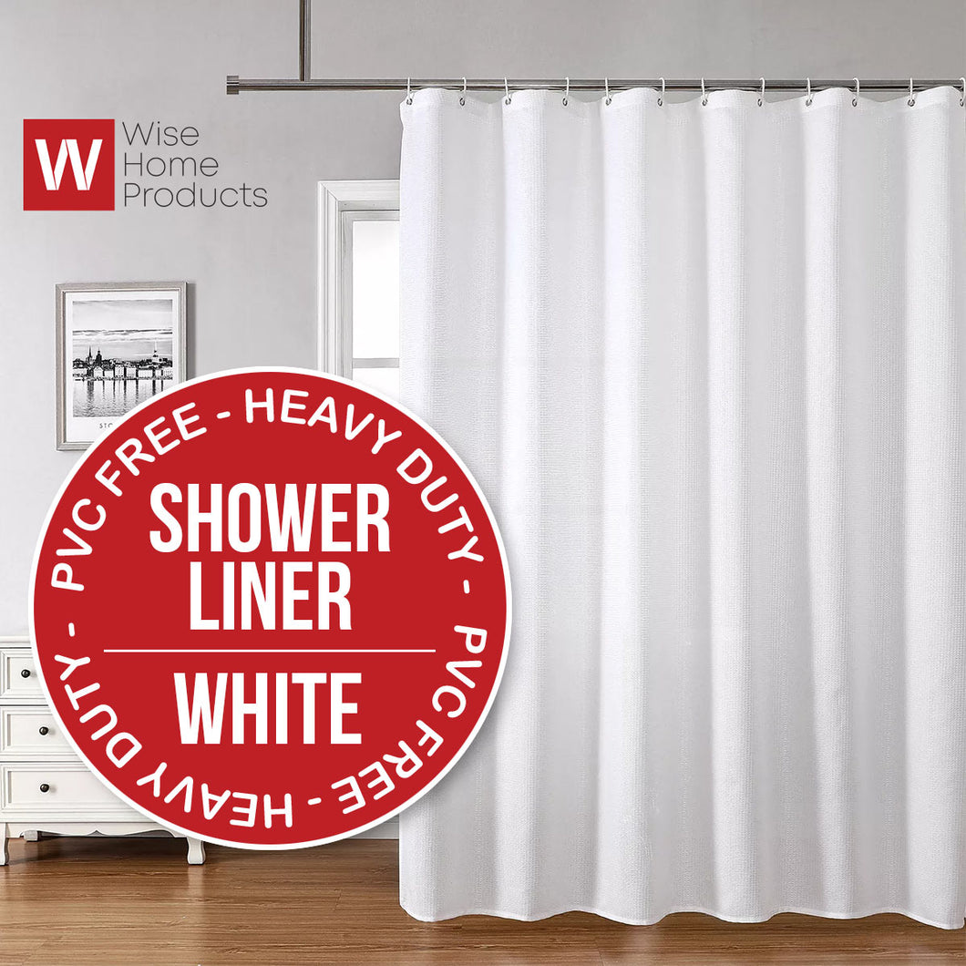 8G White Shower Curtain Heavy Duty PEVA