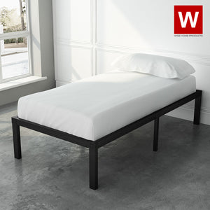 Twin Steel Platform Bed Frame With Storage Space